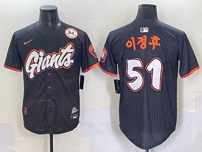 Men 2025 San Francisco Giants #51 J.H.Lee Black Joint Name Nike MLB Jersey style 49